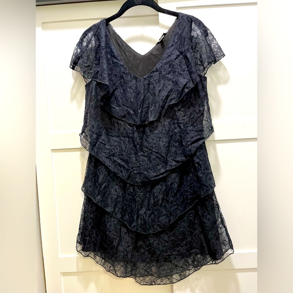 Kova & T black lace mini dress in size 2